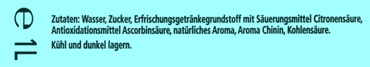 Beispiel einer Zutatenliste auf einer Flasche: Wasser, Zucker, ? Erfrischungsgetränkegrundstoff mit Säuerungsmittel Citronensäure, Antioxidationsmittel ?? Ascorbinsäure, natürliches Aroma, Aroma Chinin, Kohlensäure Beispiel einer Zutatenliste auf einer Flasche: Wasser, Zucker, ? Erfrischungsgetränkegrundstoff mit Säuerungsmittel Citronensäure, Antioxidationsmittel ?? Ascorbinsäure, natürliches Aroma, Aroma Chinin, Kohlensäure