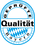 Das weiß-blaue Siegel für "Geprüfte Qualität Bayern"