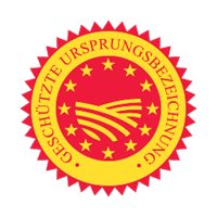 Das gelb-rote Siegel für „geschützte Ursprungsbezeichnung“ (g.U.)