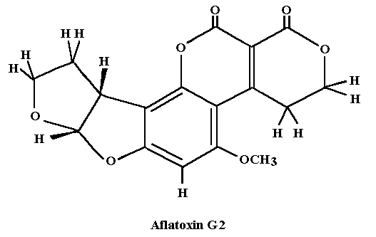 Chemischer Aufbau von Aflatoxin G2