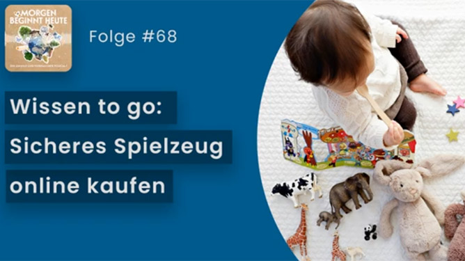 Externer Link zum Podcast Gütesiegel beim Einkaufen