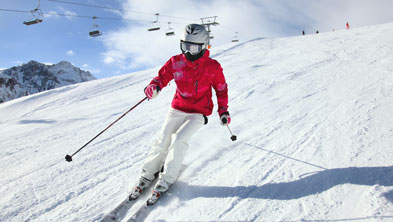 Skifahrer*in auf der Piste; Copyright Panthermedia; Link zum Artikel