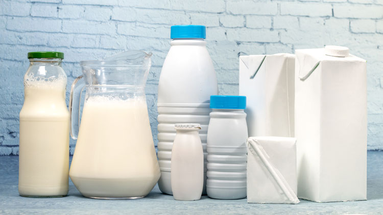 Milch in verschiedenen Verpackungsgrößen, Copyright Panthermedia